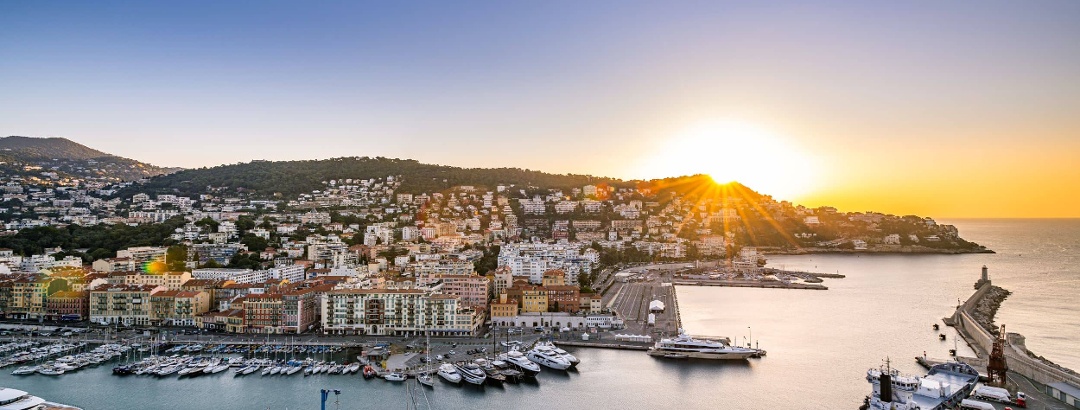 View of the Old Port of Nice in the early morning