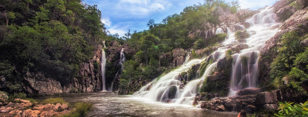 Capivara Waterfall in Cavalcante, Goiás - Brazil