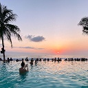 Seminyak Beach in Bali, Indonesia.