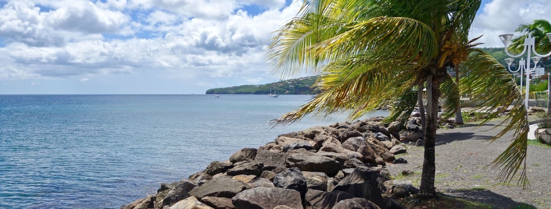 Beach in La Trinité, Martinique.