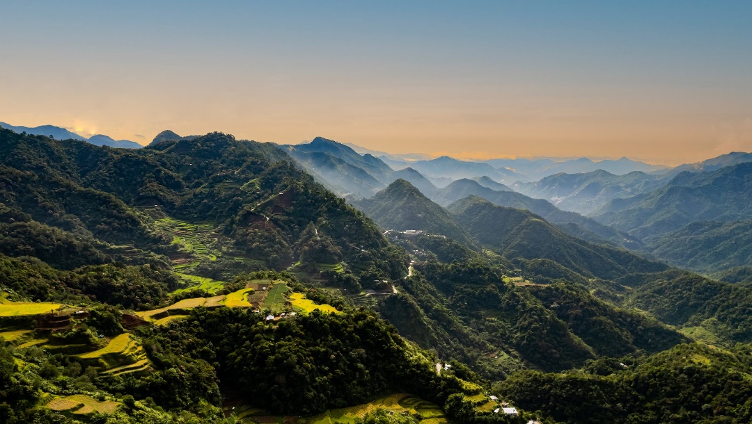 Wanderung bei den Reisterassen in Batad auf den Philippinen