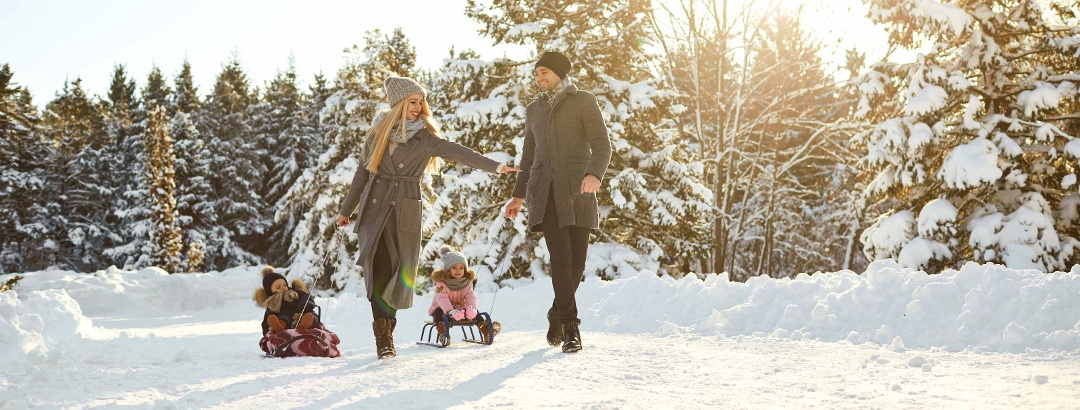 Sledging fun with the whole family